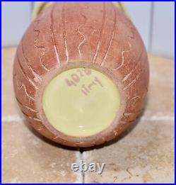MCM Italian Handmade Studio Art Pottery Ceramic Glaze Rim Fold Vase Number 4028