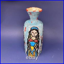MCM Italian Italy Pottery Vase with Female Figures