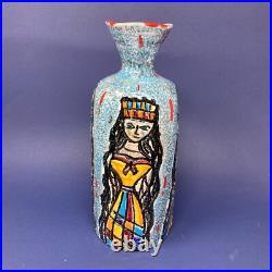 MCM Italian Italy Pottery Vase with Female Figures