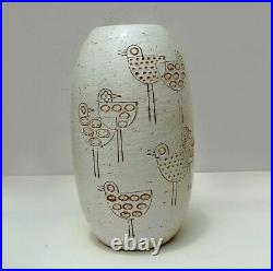 MCM Italian Pottery Vase Rare Bitossi Aldo Londi Berkeley House Shore Birds 12