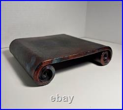 MCM Raku Flambe Ceramic Glazed Studio Art Pottery Candle Holder Stand