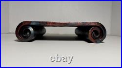 MCM Raku Flambe Ceramic Glazed Studio Art Pottery Candle Holder Stand