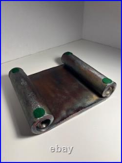 MCM Raku Flambe Ceramic Glazed Studio Art Pottery Candle Holder Stand