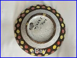 MCM Raymor Art Pottery Lava Bowl Orange/Yellow 11 Inch RAYMOR Large Serving Bowl