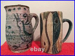 MCM Studio Pottery Lindley Mixon Pitcher + FREE T & S Harlander Mug (Repaired)