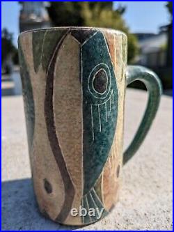 MCM Studio Pottery Lindley Mixon Pitcher + FREE T & S Harlander Mug (Repaired)