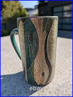 MCM Studio Pottery Lindley Mixon Pitcher + FREE T & S Harlander Mug (Repaired)