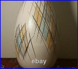 MCM spaceage atomic vtg table lamp calif ceramic retro art pottery furniture