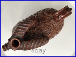 MID Century Impressive Art Sculpture Jug Figurine Of Goat Ram Pottery Ceramic