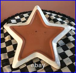 MacKenzie-Childs Courtly Check Star Plate Ceramic NEW #11038-040