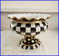 MacKenzie Childs LARGE COURTLY CHECK STOUTLY VASE A Very Hard to Find Treasure