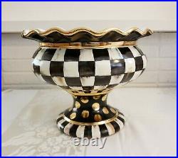 MacKenzie Childs LARGE COURTLY CHECK STOUTLY VASE A Very Hard to Find Treasure