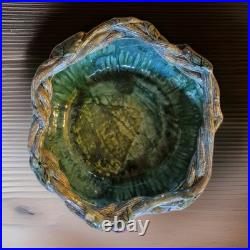 Macario Ceramic Hand Painted Art Pottery 13 Fruit & Vines Bowl # 4707 Mexico