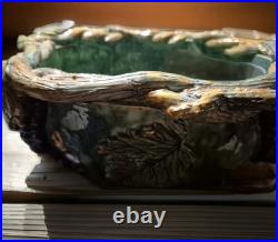 Macario Ceramic Hand Painted Art Pottery 13 Fruit & Vines Bowl # 4707 Mexico