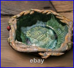 Macario Ceramic Hand Painted Art Pottery 13 Fruit & Vines Bowl # 4707 Mexico