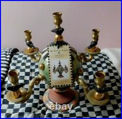 Mackenzie-child's Cheltenham Grandelabra Candelabra New With Original Tag