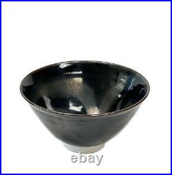 Makoto Yabe Art Pottery Glazed Ceramic Rice Bowl, Signed
