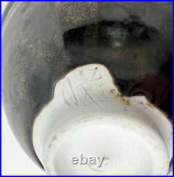 Makoto Yabe Art Pottery Glazed Ceramic Rice Bowl, Signed