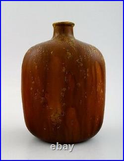 Marcello Fantoni, Italy. Ceramic vase, glaze in brown tones. 1970s