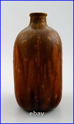 Marcello Fantoni, Italy. Ceramic vase, glaze in brown tones. 1970s