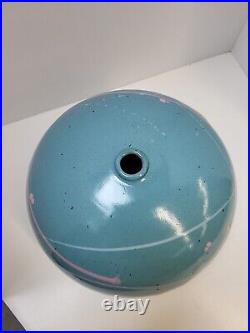 Mark Chamberlain 1980s Studio Art Deco Pottery Vase RARE Signed Ceramic 11×6