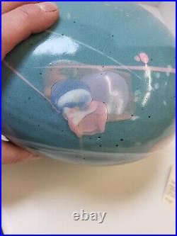 Mark Chamberlain 1980s Studio Art Deco Pottery Vase RARE Signed Ceramic 11×6