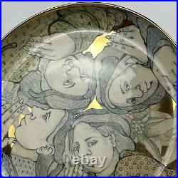 Mary Lou and Edward Higgins Gold Glaze Ceramic Plate (1982)