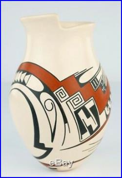 Mata Ortiz Pottery Lydia Quezada Medium White Clay Traditional Ceramic Fine Art