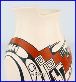 Mata Ortiz Pottery Lydia Quezada Medium White Clay Traditional Ceramic Fine Art