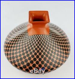 Mata Ortiz Pottery Olga Quezada Cuadricula Squares Mexican Fine Art Ceramics