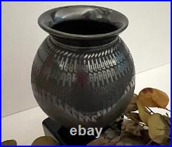 Mata Ortiz Pottery Suzy Martinez Black On Black Olla Pot Ceramics Mexican Art