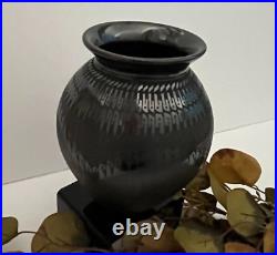 Mata Ortiz Pottery Suzy Martinez Black On Black Olla Pot Ceramics Mexican Art