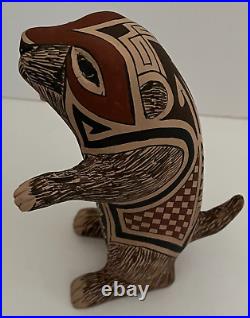 Mata Ortiz Pottery Tomas Quintana Effigy Handmade Prairie Dog Ceramic Mexico Art