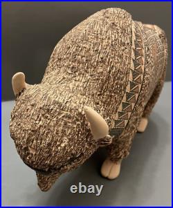 Mata Ortiz Pottery Tomas Quintana Huge Buffalo Effigy Mexican Ceramic Folk Art
