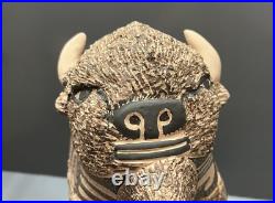 Mata Ortiz Pottery Tomas Quintana Huge Buffalo Effigy Mexican Ceramic Folk Art