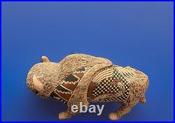 Mata Ortiz Pottery Tomas Quintana Large Buffalo Bison Effigy Art Mexican Ceramic