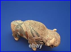 Mata Ortiz Pottery Tomas Quintana Large Buffalo Bison Effigy Art Mexican Ceramic