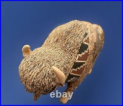 Mata Ortiz Pottery Tomas Quintana Large Buffalo Bison Effigy Art Mexican Ceramic