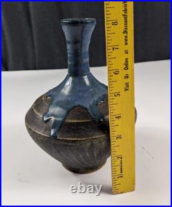 Maui Artist Signed Young Rhee Studio Art Pottery Ceramic 8 Vase Drip Glaze