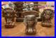 Mayan Gods Art Vintage 1970's Sculptures All 5 Included Pottery Ceramic