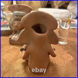 Mayan Gods Art Vintage 1970's Sculptures All 5 Included Pottery Ceramic