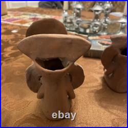 Mayan Gods Art Vintage 1970's Sculptures All 5 Included Pottery Ceramic