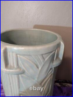 McCoy 1940s Vintage Mid Century Modern Pottery Blue/g Ceramic Umbrella Stand 111