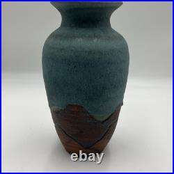 Megan Stoneware Studio Art Pottery Vase Native 11 Signed Original