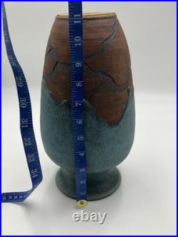 Megan Stoneware Studio Art Pottery Vase Native 11 Signed Original