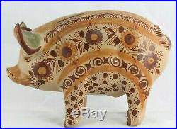 Mexican Ceramic Lg Pig Bank Folk Art Collectible Ceramist Pablo Pajarito #1