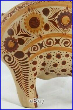 Mexican Ceramic Lg Pig Bank Folk Art Collectible Ceramist Pablo Pajarito #1