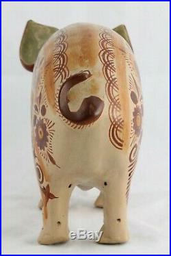 Mexican Ceramic Lg Pig Bank Folk Art Collectible Ceramist Pablo Pajarito #1