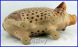 Mexican Ceramic Lg Pig Bank Folk Art Collectible Ceramist Pablo Pajarito #1