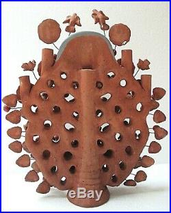 Mexican Folk Art Metepec Pottery Ceramic Arbol de Vida Tree of Life Adam Eve 17